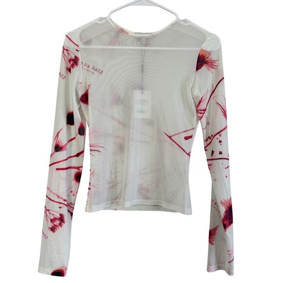 Miaou Long Sleeve Tee Xray Flower NEW NWT Size Extra Small - Picture 5 of 10